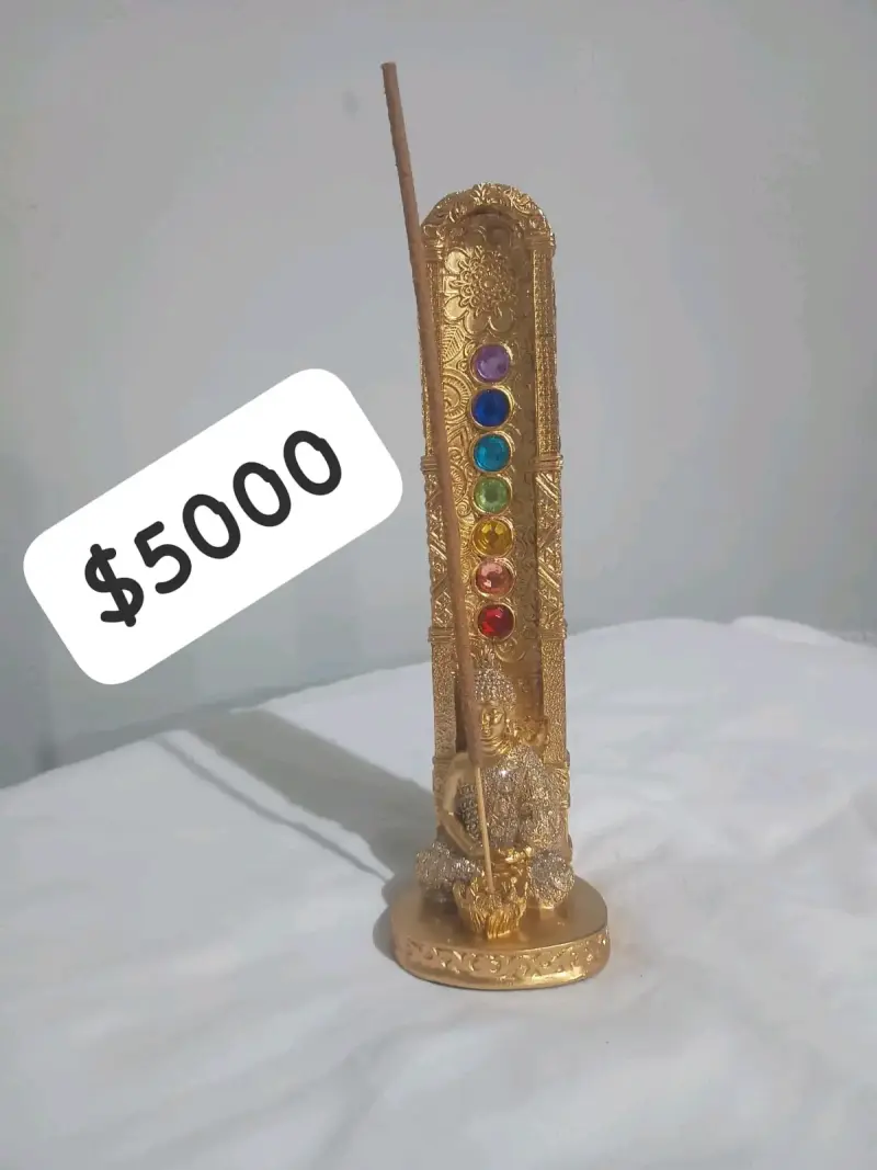 Porta incienso dorado decorativo