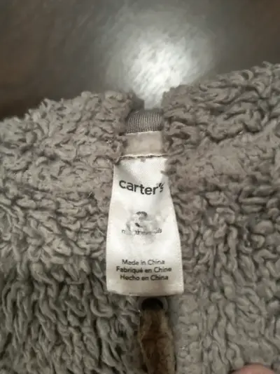Chaqueta peluda infantil beige - miniatura 3
