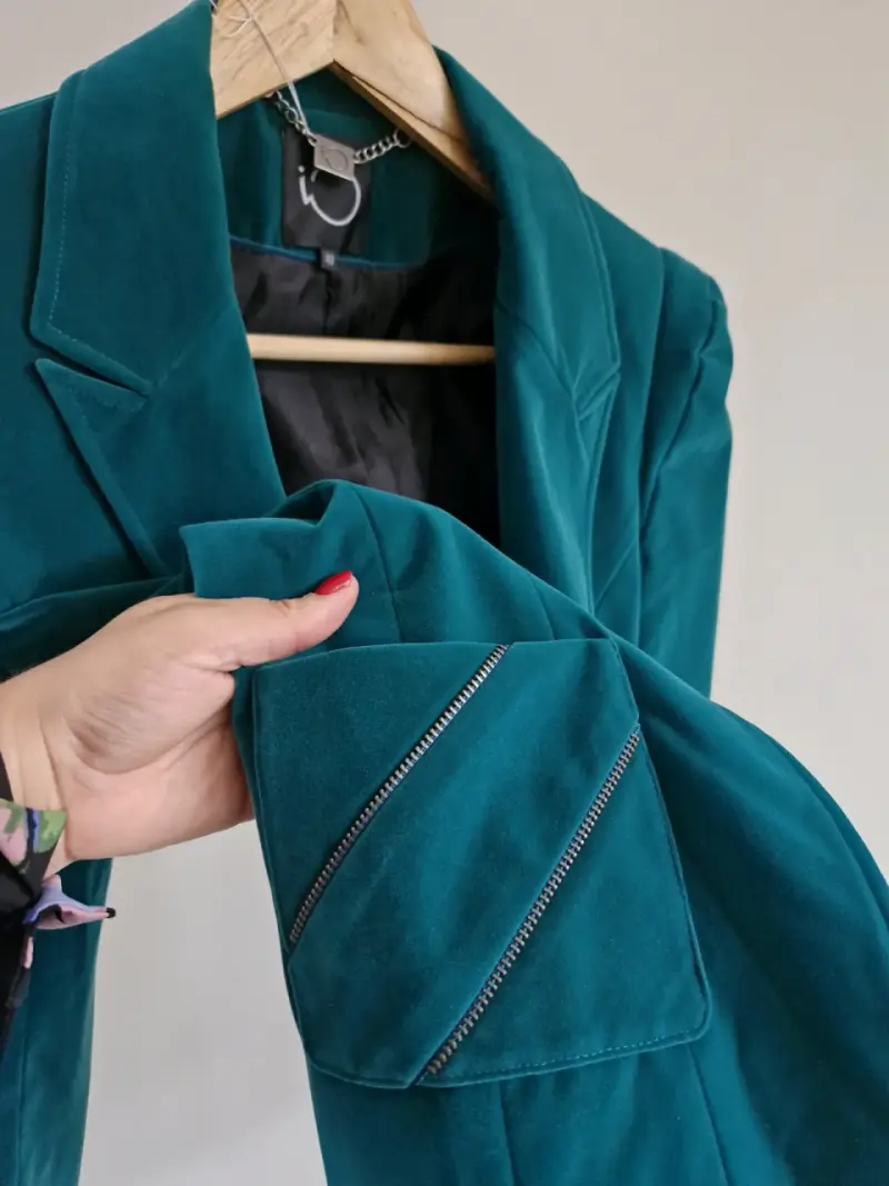 Blazer verde esmeralda iO talla S - 3