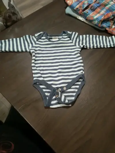 Body rayado para bebé - miniatura 1