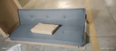 Sofá cama 3 asientos gris - miniatura 3