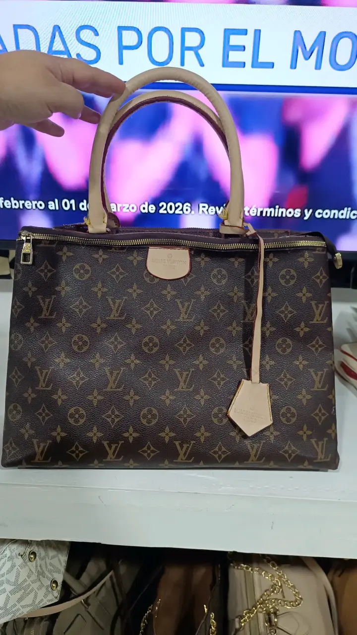 Bolso de mano grande a cuadros - 5