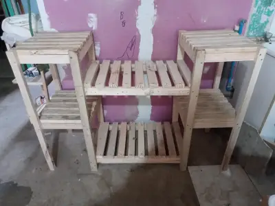 Estantería de madera rústica - miniatura 2