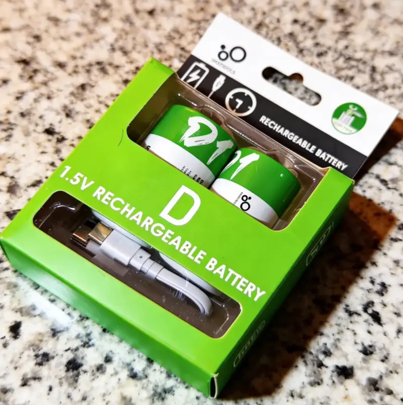 Baterías recargables D 1.5V USB - 2