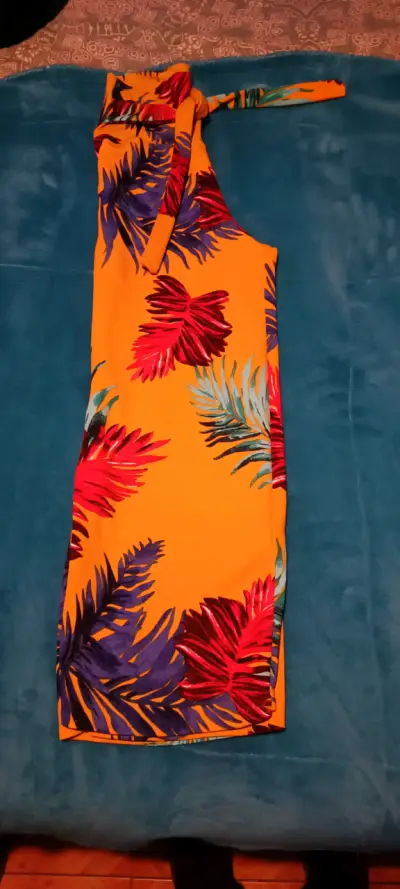 Pantalón  largo tropical naranja - miniatura 1