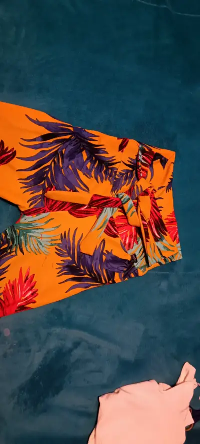 Pantalón  largo tropical naranja - miniatura 2