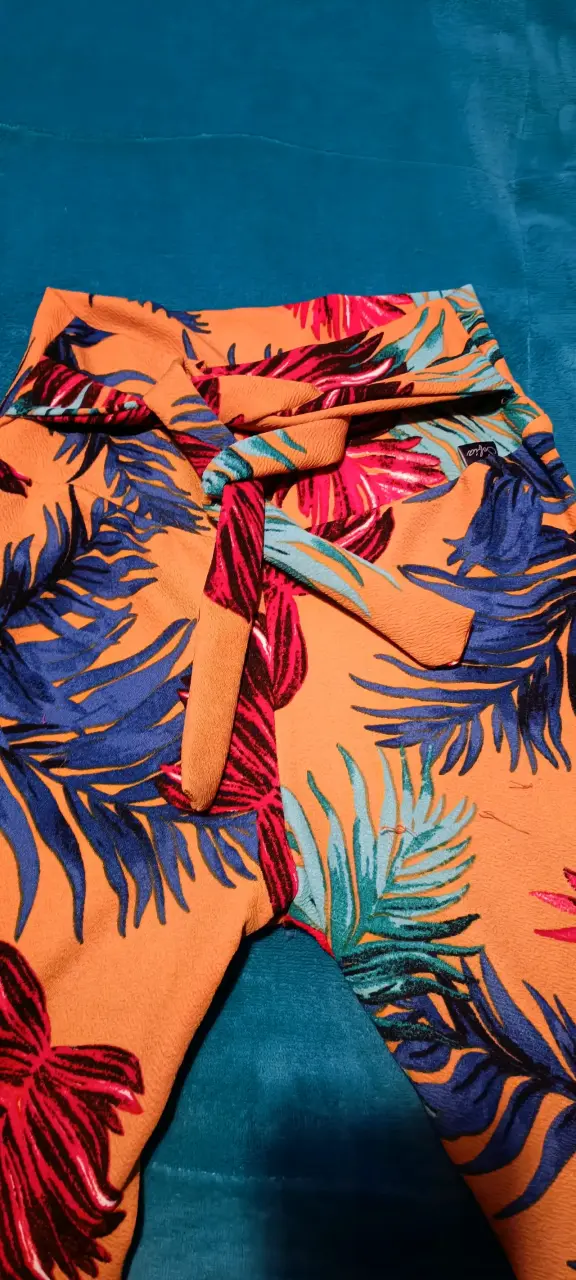 Pantalón  largo tropical naranja - 3