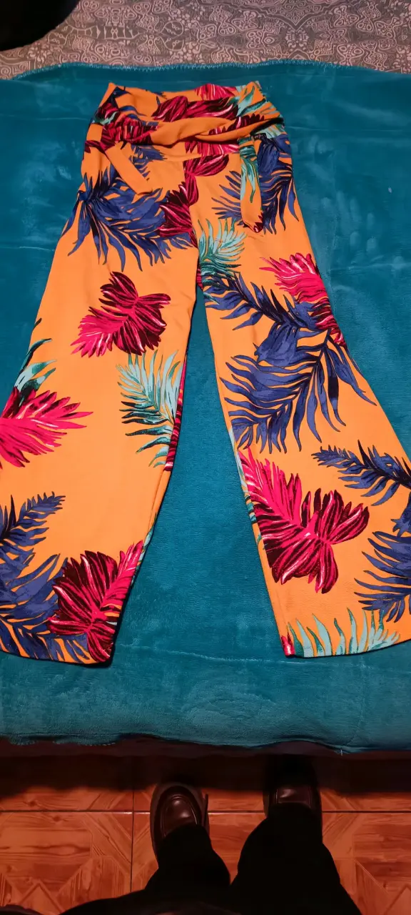 Pantalón  largo tropical naranja - 4