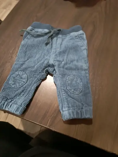 Pantalones bebé azul corderoy - miniatura 1