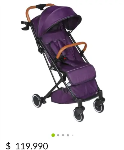 Coche de bebé plegable morado - miniatura 1