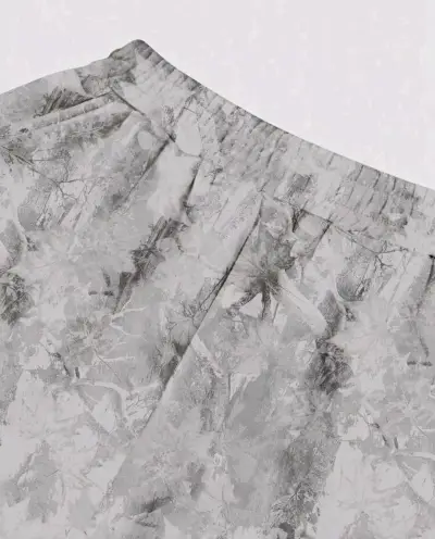 Pantalon holgado con estampado gris - miniatura 4