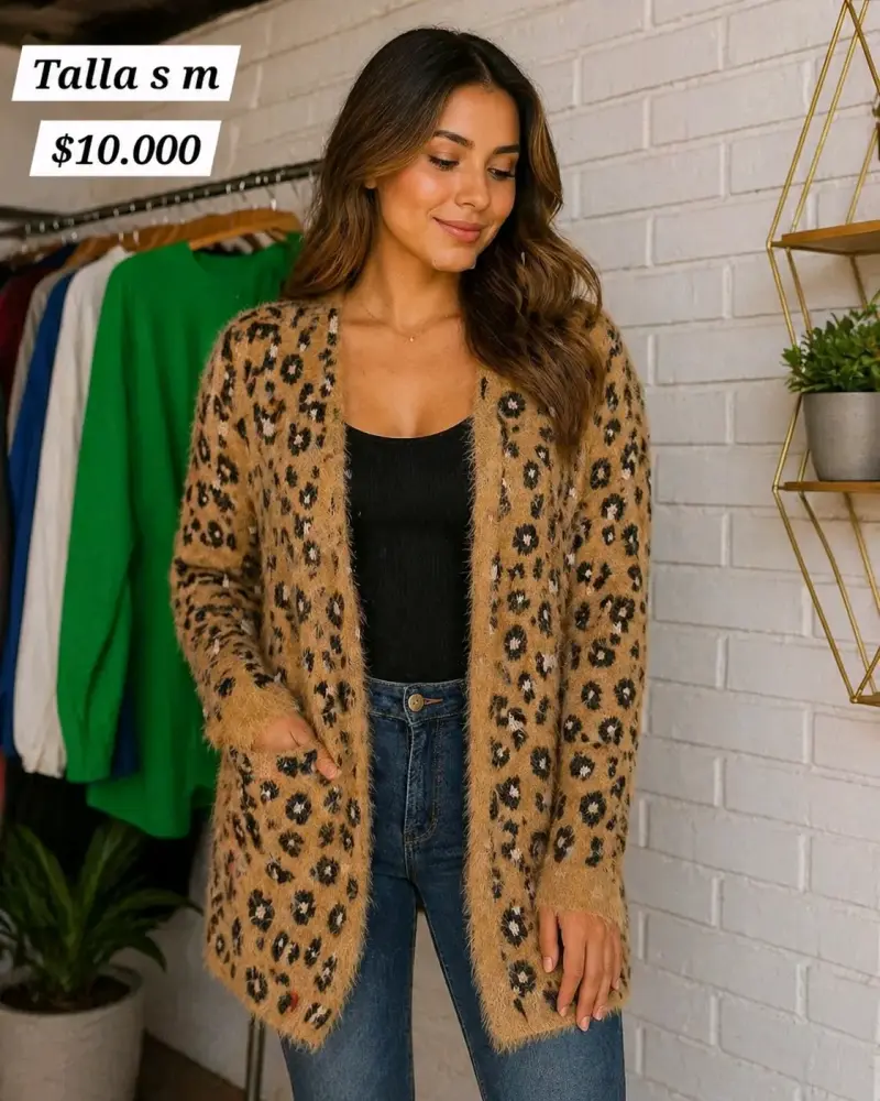 Cárdigan animal print