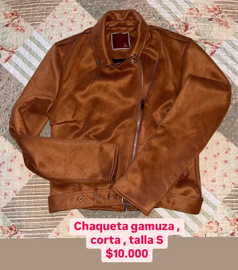 Chaqueta de gamuza marrón - 1