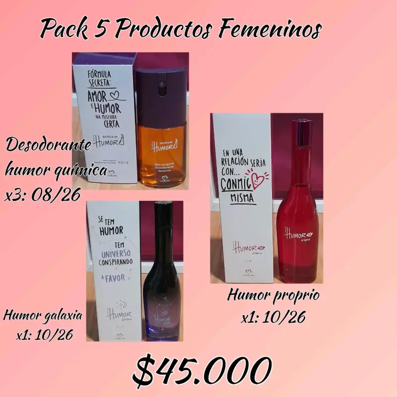 Pack 5 productos femeninos