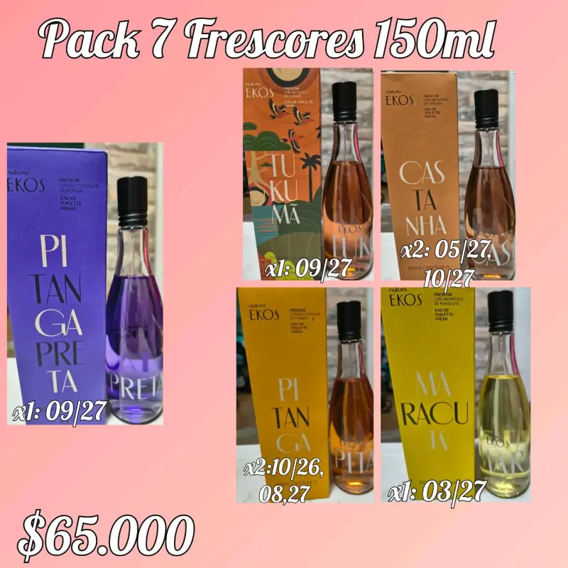Pack 7 Frescores 150ml Ekos