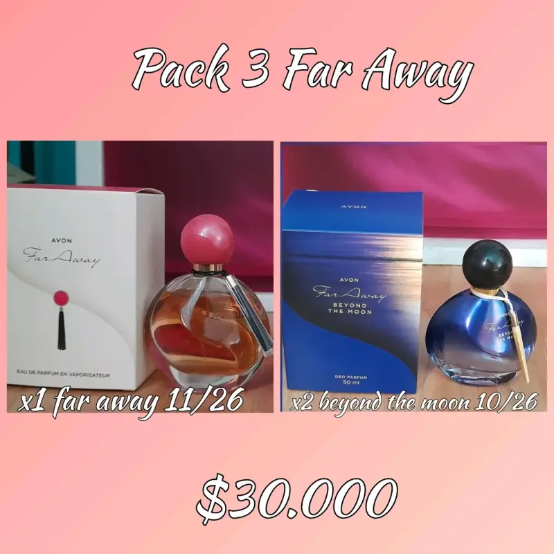 Pack 3 perfumes Avon Far Away
