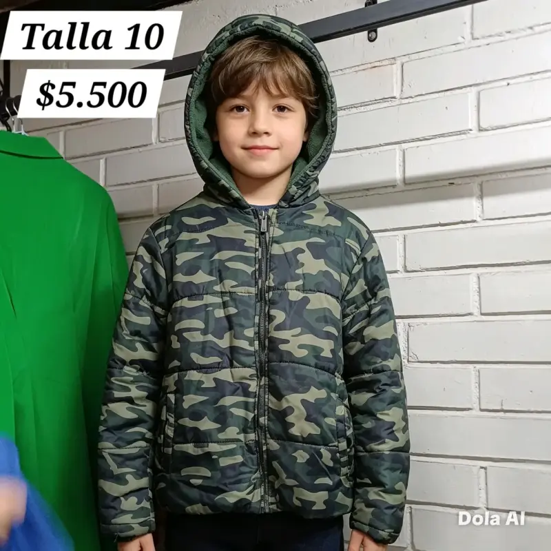 Parka camuflada para niño