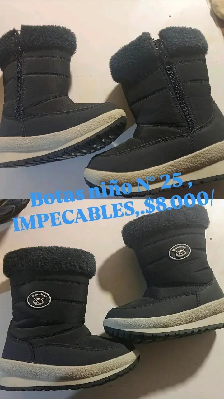 Botas niño negras N° 25