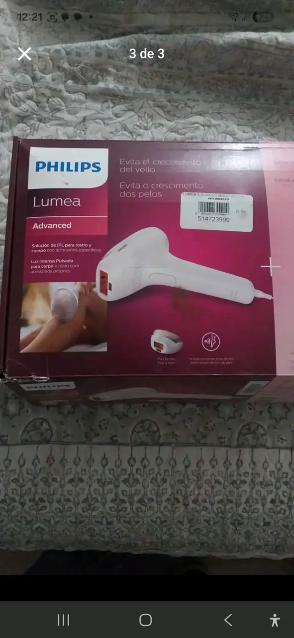 Depiladora de luz pulsada Philips - 3