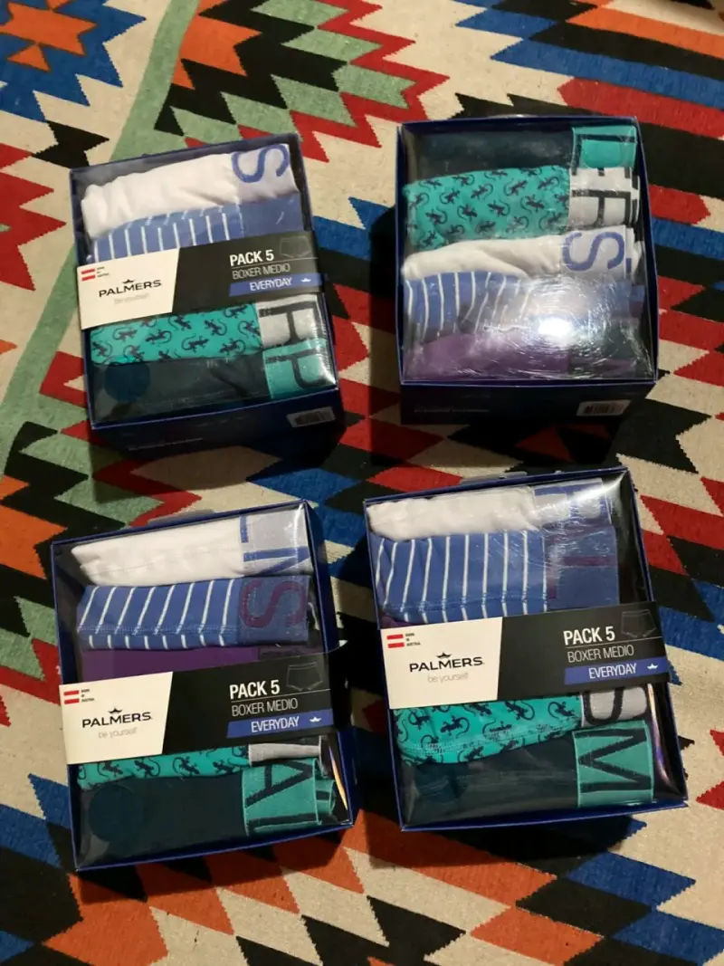 Pack de 5 boxers medio Palmers