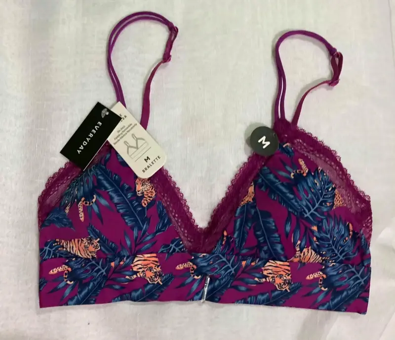 Bralette morado estampado tigres