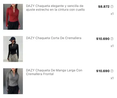 Chaqueta negra con cierre - miniatura 4