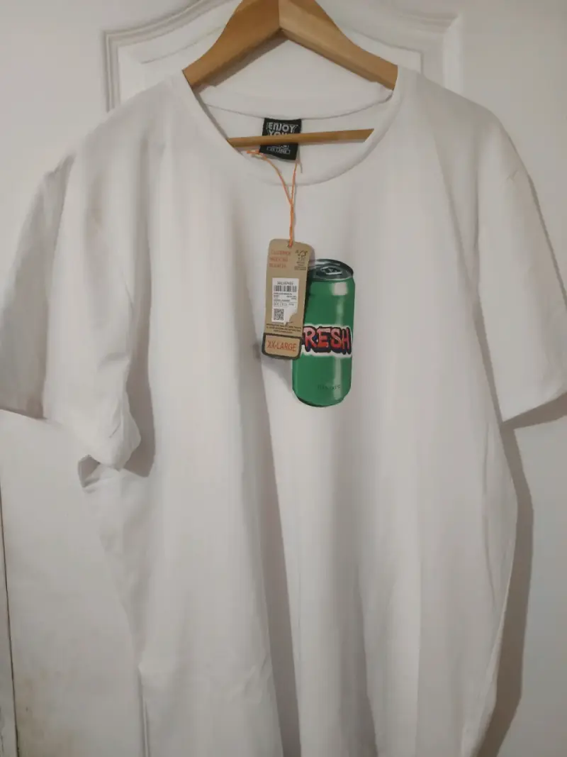 Polera blanca estampado lata FRESH - 3