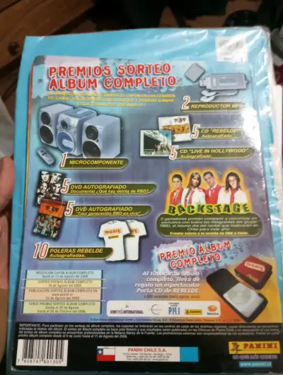 Álbum Rebelde RBD (2006) Panini Original - 70% Lle - miniatura 2