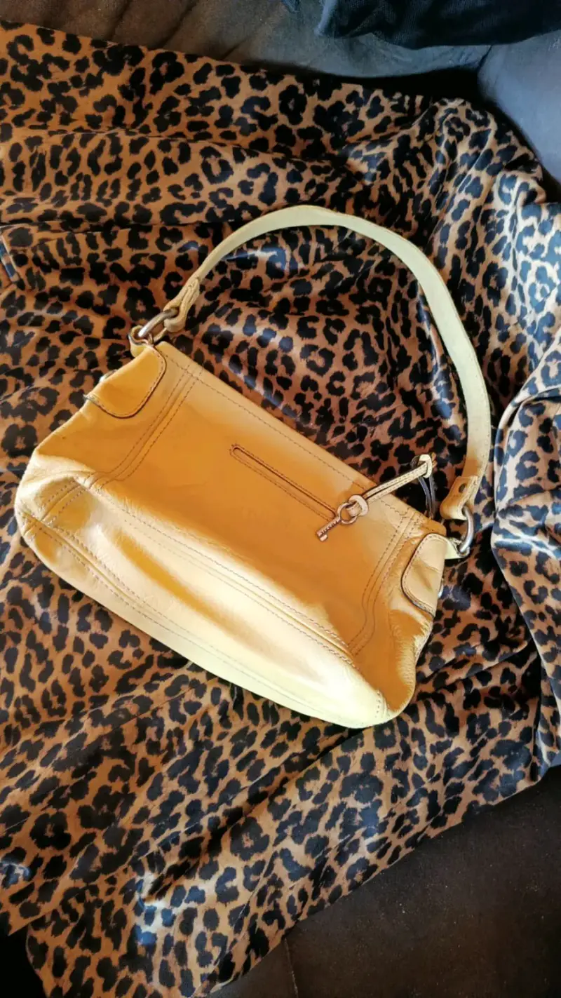 Cartera beige de cuero - 1