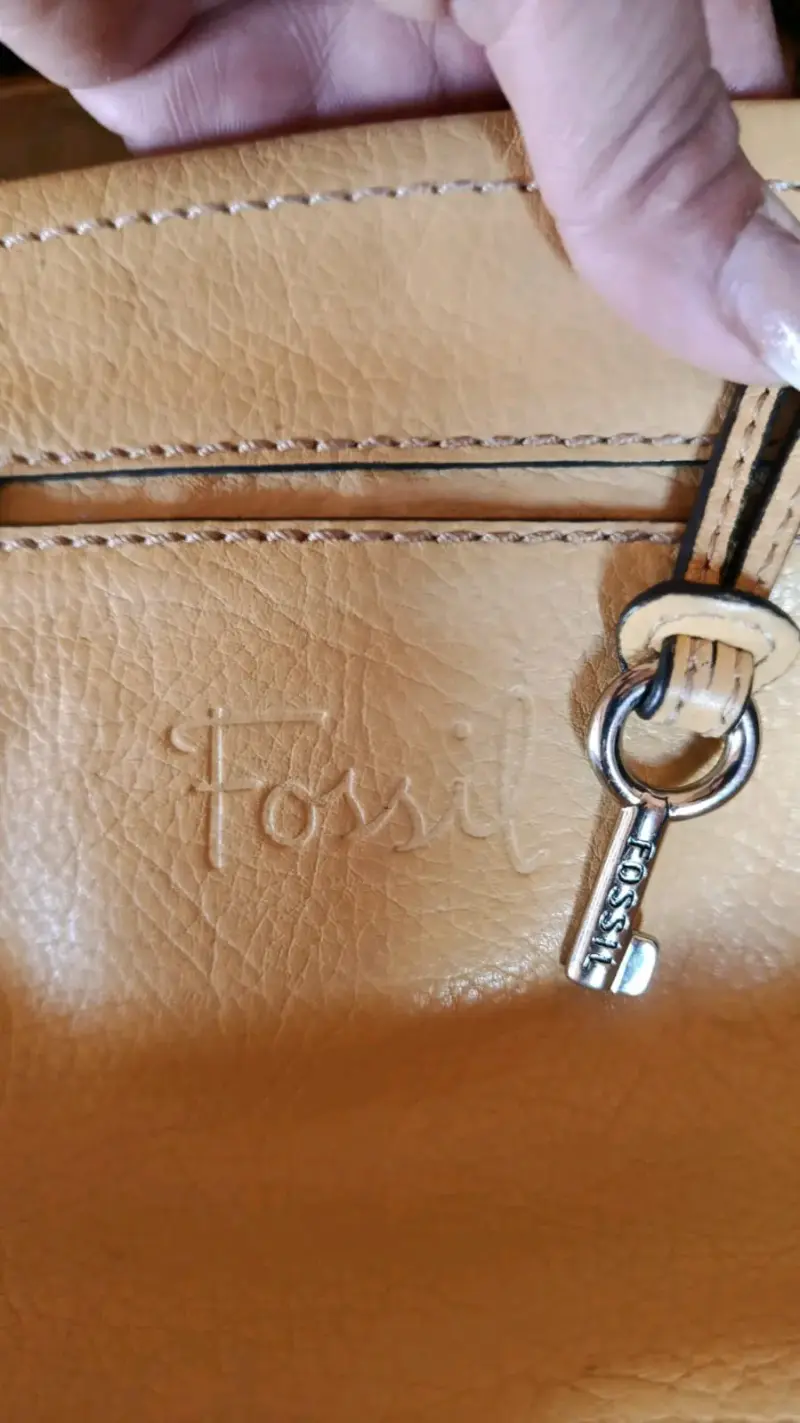 Cartera beige de cuero - 2