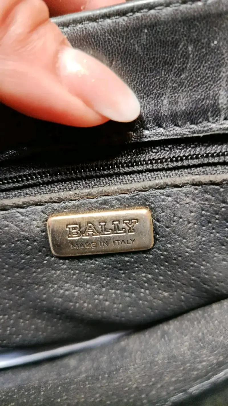 Cartera negra trenzada cuero - 2