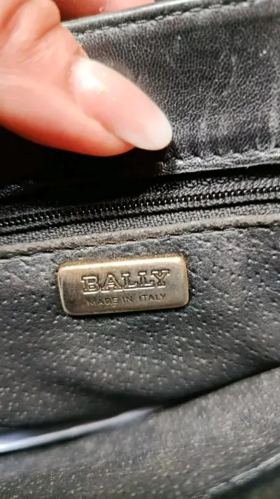 Cartera negra trenzada cuero - miniatura 2