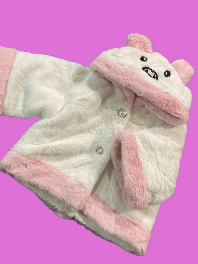 Abrigo infantil con capucha de oso - 1