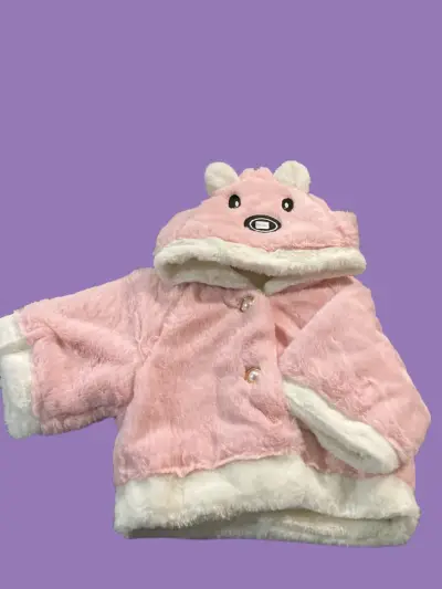 Abrigo infantil con capucha de oso - miniatura 3