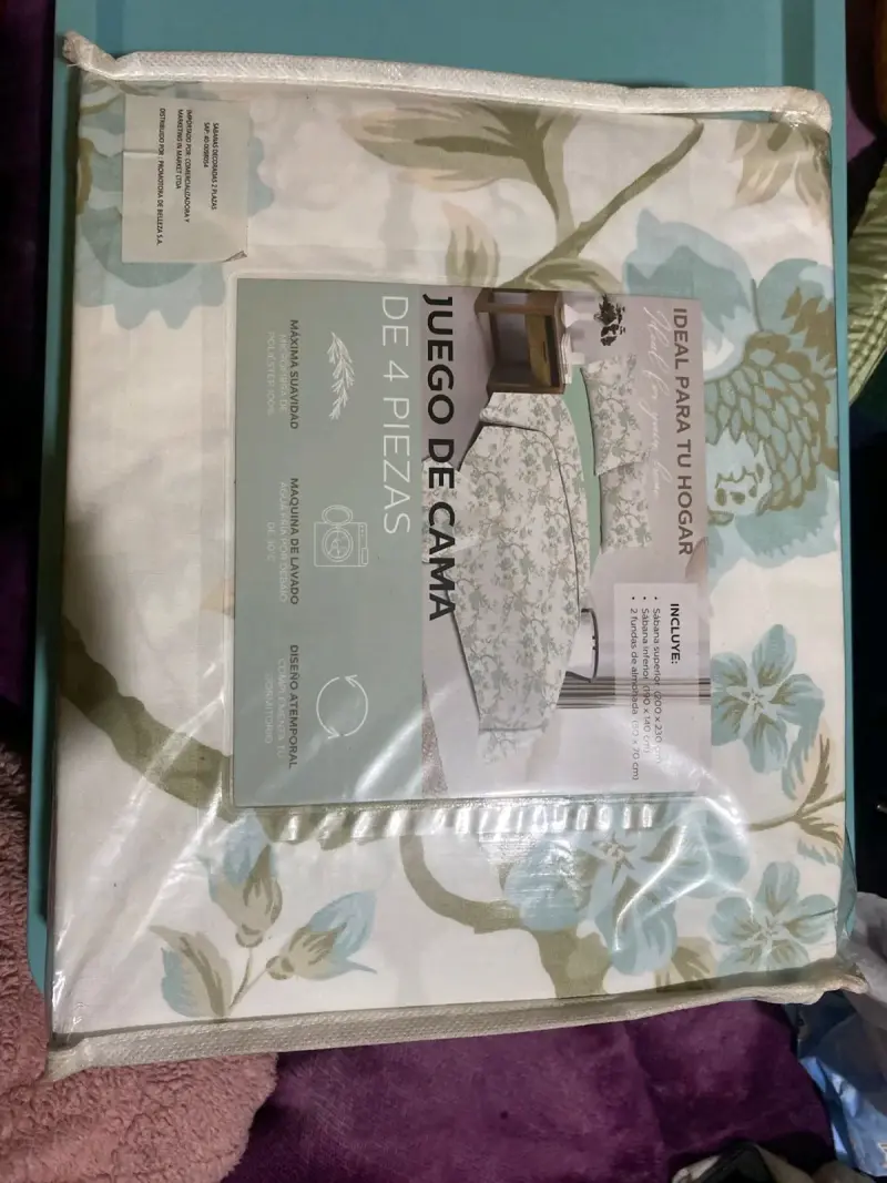 Juego de cama floral 4 piezas