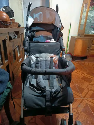 Coche de bebé Fratello gris, es doble - miniatura 2