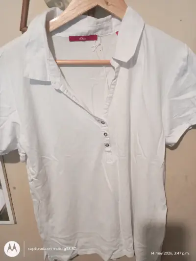 Polera rosa cuello en V - miniatura 3