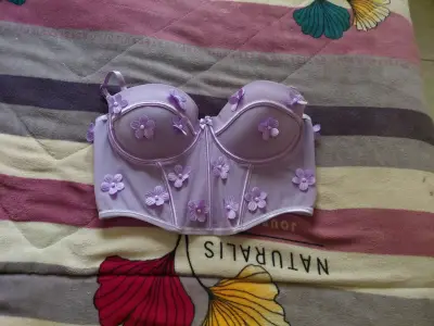 Corset lila con flores - miniatura 1