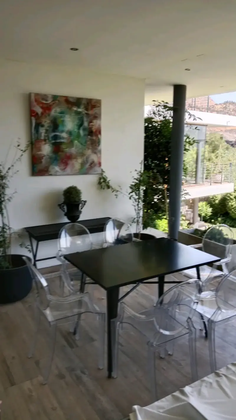 Juego de comedor exterior moderno
