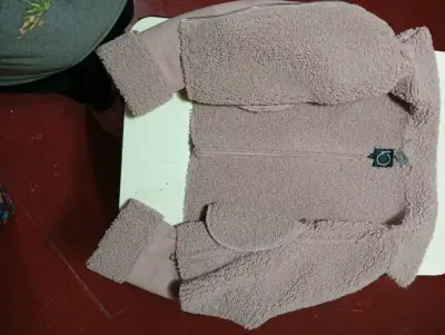 Chaqueta de gamuza con  polar rosada - miniatura 1