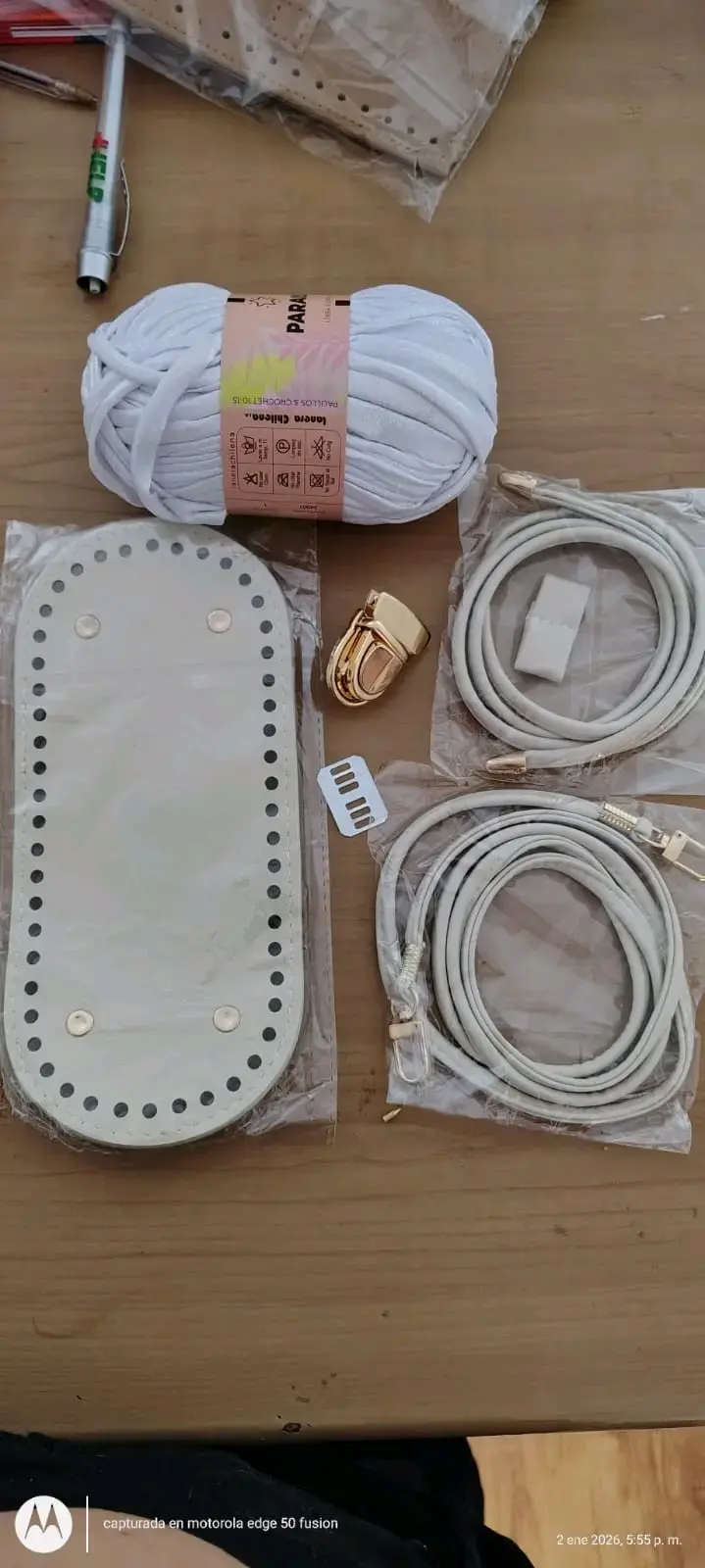Kit para bolso DIY azul y rosa - 2