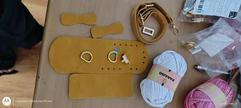 Kit para bolso DIY azul y rosa - 3