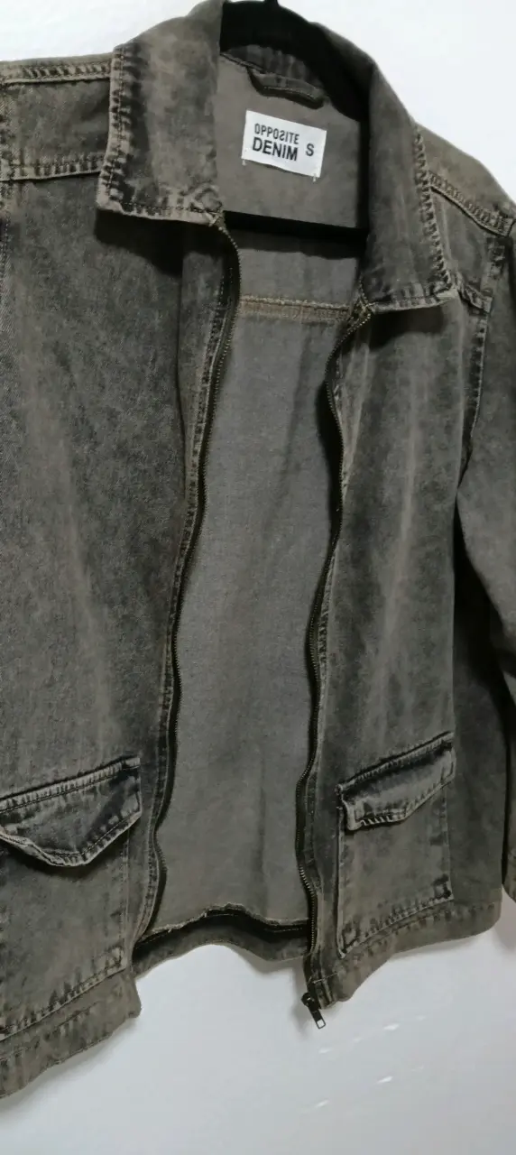 Chaqueta denim gris talla S