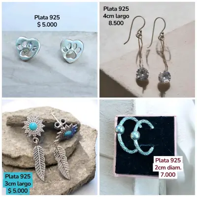 Aros Plata 925 diseño variado - miniatura 1