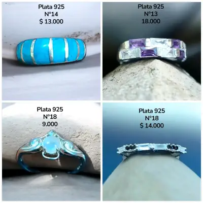 Aros Plata 925 diseño variado - miniatura 2