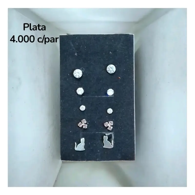 Aros Plata 925 diseño variado - 4