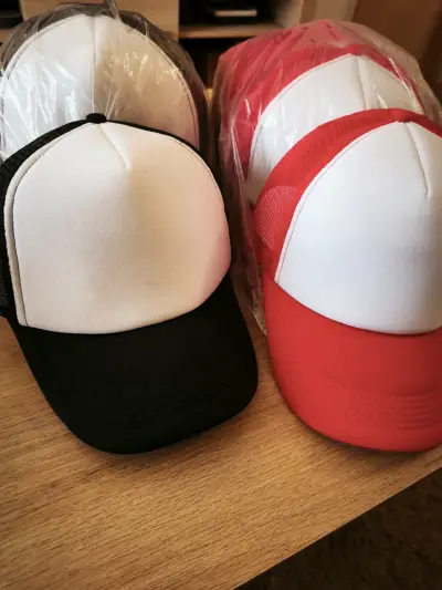 32 Gorros lisos malla colores negro y rojos - miniatura 1
