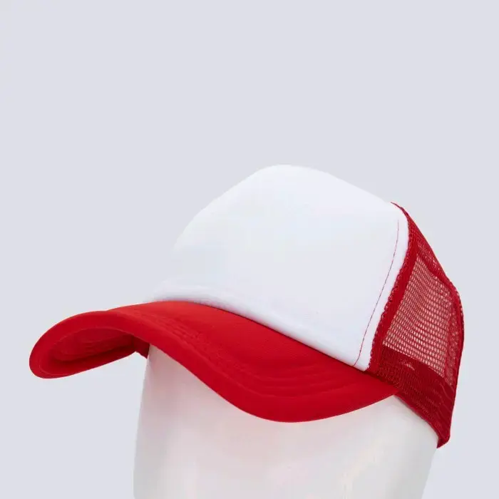 32 Gorros lisos malla colores negro y rojos - 4