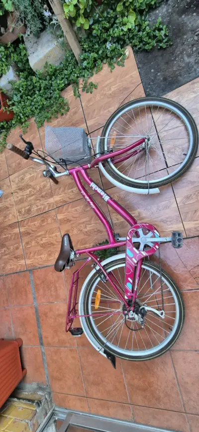 Bicicleta rosada de paseo - miniatura 1