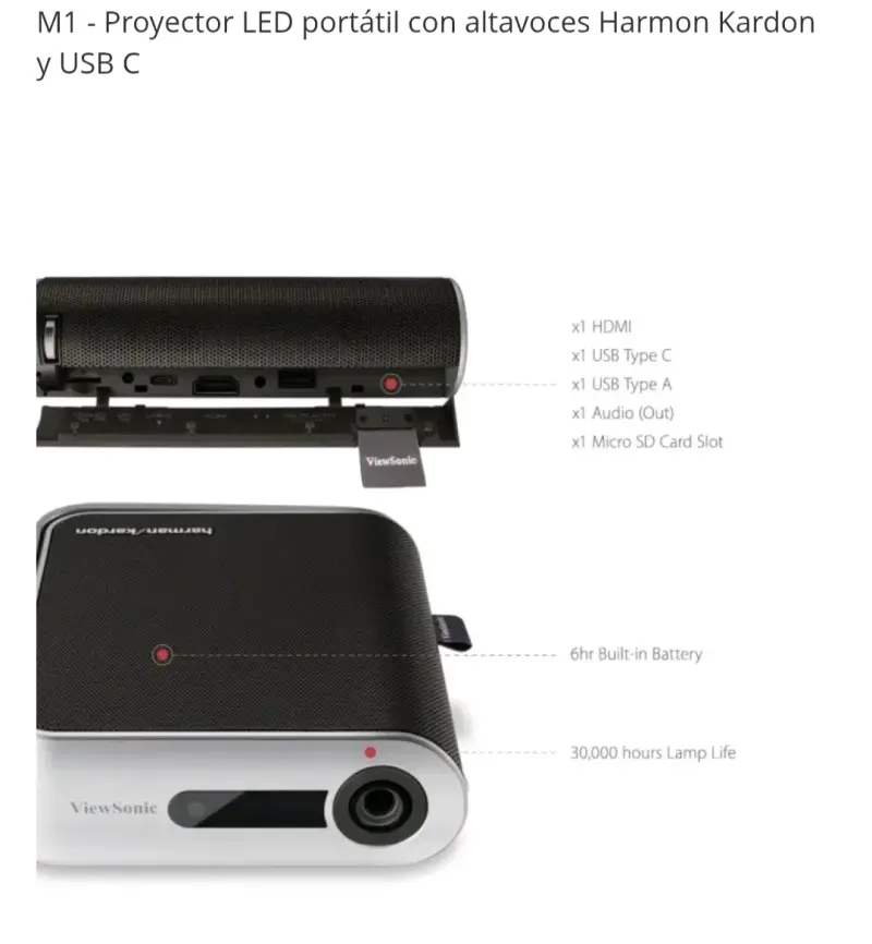 Proyector LED ViewSonic portátil - 5